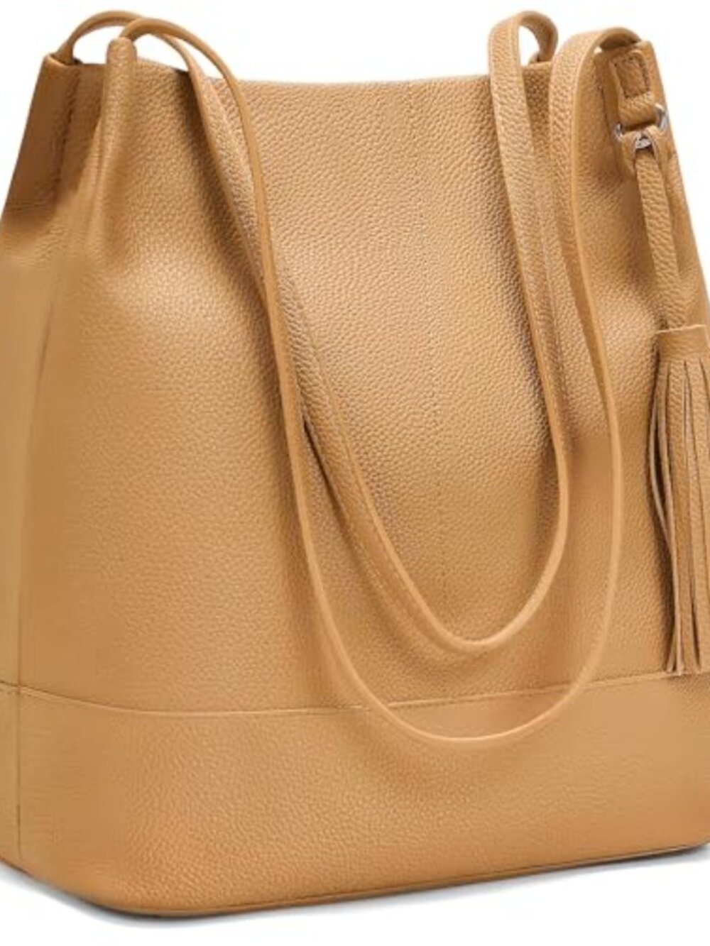 Large Bucket Purse Vegan Leather Shoulder Bag Handbag